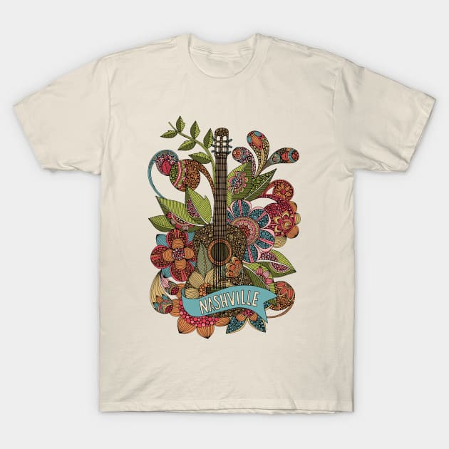 Nashville guitar T-Shirt by Valentina Harper